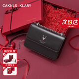 CAKNLS&KALRY奢侈品牌女包新款包包女款单肩包小包斜挎包情人节生日礼物送女友 黑色