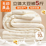 无印良品立体大豆纤维被子秋冬季棉被芯 单人宿舍5斤150*200cm奶白