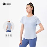 Keep速干运动短袖夏季T恤女健身瑜伽上衣网纱透气排汗训练服4184