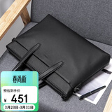 POLO公文包男士头层牛皮商务手提包男公事包14/15.6英寸笔记本电脑包