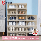 爱丽思（IRIS）塑料鞋盒透明鞋子收纳盒翻盖式大号鞋柜防尘鞋架爱丽丝 16个装