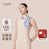 上海故事100%桑蚕丝丝巾女围巾女真丝缎印花中方巾送妈妈生日送女友礼物女