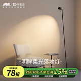 爱斯兰客厅落地灯网红护眼卧室全光谱小红帽氛围灯轻奢极简风沙发立式灯 升级款-砂岩黑12W-暖光