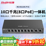 锐捷8口全千兆POE网关一体机RG-EG110G-P V2 AC控制器 企业级路由器 双WAN口 行为管理