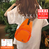 BLACKKISS女包帆布2026新款贝壳包单肩包斜挎包包休闲运动旅行徒步挎包布包 桔色款三(可双肩可斜背可前后背可胸包）优质版本