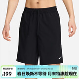 耐克NIKE男子春夏梭织短裤 运动休闲 凉爽轻便FN2999-010黑色 XL