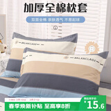 艾薇 A类全棉枕头套学生单人枕芯套纯棉枕套一个 罗马时代 48*74cm