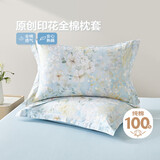 博洋家纺纯棉枕套全棉枕芯套枕头套对枕套繁枝玉叶一对装48*74cm