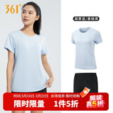361°跑步运动套装女士夏季衣服新款休闲短袖短裤两件套662414001H-5