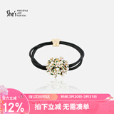 She's茜子栀子花朵撞色滴油橡皮筋发绳小清新发圈头绳生日礼物送女友