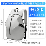 艾伯斯 骑行背包摩托车头盔包全盔双肩包摩旅防泼水大容量骑士机车装备 【升级版加大】灰色