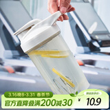 贝瑟斯摇摇杯健身男女奶昔蛋白粉摇杯大容量水杯运动便携带500ml灰色