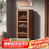 安尔雅新中式鞋柜门口简易鞋架家用收纳透气大容量多层玄关柜 单门款