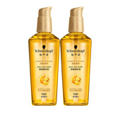施华蔻（Schwarzkopf）金致润养瞬柔精油套装(精油75ml*2)(护发精油 免洗滋养 防毛躁)