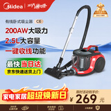 美的（Midea）吸尘器家用 C6 有线卧式大吸力地毯清洁机大功率强劲吸力一键收线 【五层过滤】