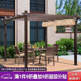 紫叶庭院葡萄架秋千户外凉亭休闲防腐木亭子花园室外别墅铁艺遮阳棚 3*4米 丹尼葡萄架,不含桌椅