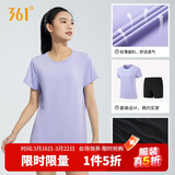 361°跑步运动套装女士夏季衣服新款休闲短袖短裤两件套662414001H-4