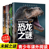 恐龙之谜+自然之谜+人类之谜+世界之谜（4册）少年探索发现系列中国少年儿童百科全书世界未解之谜大全集中小学生科普书籍儿童青少年科学探索三四五六年级课外阅读