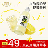 好望水 望柠萌气泡果汁 300mL*6瓶 VC柠檬味汽水饮料整箱