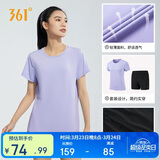 361°跑步运动套装女士夏季衣服新款休闲短袖短裤两件套662414001H-4