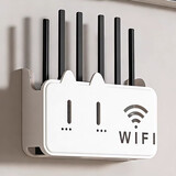 优勤路由器放置架免打孔壁挂机顶盒置物架固定插排插座上墙wifi收纳盒