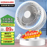 康佳（KONKA）电风扇空气循环扇家用遥控风扇台式桌面节能小风扇交流定频摇头轻音电扇空调伴侣KF-XH20Y12S