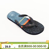 迪卡侬人字拖男拖鞋沙滩鞋耐磨舒适sbt藏青树叶41.5_男款4485560