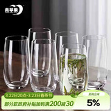 青苹果水晶玻璃玻璃杯525ml六只装 高款果汁杯牛奶杯啤酒杯茶水杯 