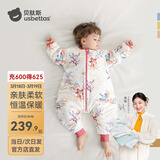 贝肽斯睡袋婴儿春秋季儿童分腿保暖防惊跳睡衣新生儿宝宝恒温睡袋防踢被 双鲤冬季加厚-竹棉(0-15℃） L码 90-105cm(建议2-4岁）
