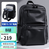 高尔夫（GOLF）双肩包男士旅行背包15.6英寸电脑学生书包软皮防泼水出差通勤背包