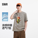 森马（Semir）凉感T|疯狂动物城短袖T恤男夏季抑菌印花宽松针织衫101325100170