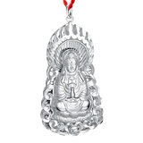 井寻s999足银观音菩萨吊坠 男女项坠银观音银饰 加大16克