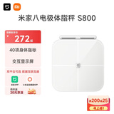 米家小米智能八电极体脂秤S800 体重管理家用体重秤电子秤双频精准检测 支持蓝牙连接 高精准 减肥专用