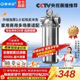 沁沛泉前置过滤器40微米反冲洗大流量压力表实时监控不锈钢防爆抗冻自来水管入户过滤器全屋家用净水器 6吨加厚卡箍款-6分口