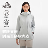 伯希和（Pelliot）冲锋软壳衣秋冬防风衣防泼水收腰女士外套休闲登山服12330602蓝XL
