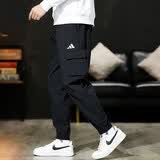 阿迪达斯（adidas）休闲裤男裤 2026夏季新款运动裤训练梭织跑步裤子透气宽松长裤 JF3538/梭织/工装裤 S