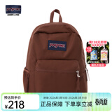 JANSPORT杰斯伯书包轻便双肩包男女旅行包简约背包电脑包学生校园 47LWGM4棕色/黑巧-带侧边袋