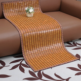 李记花果山沙发垫夏季凉垫麻将凉席沙发坐垫麻将块凉席竹席防滑垫贵妃可定制 蕾丝边碳化色【双牛筋+防滑底】 70cm*150cm