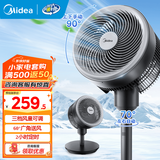 美的（Midea）空气循环扇落地扇电风扇 家用空调伴侣换气扇排气扇空气流通 台扇摇头宿舍办公室卧室风扇轻音节能 【黑色旋钮】加大网罩FGA25SCY