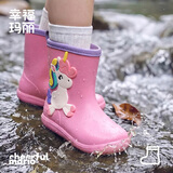幸福玛丽（Cheerful Mario）儿童雨鞋男童雨靴水鞋2岁宝宝水鞋套鞋防滑女童幼儿防水女款胶鞋