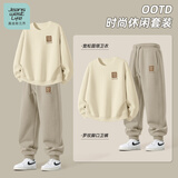 JEANSWEST LIFE真维斯运动套装男款青少年圆领卫衣男款春秋季束脚百搭男士休闲裤