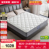 全友家居 进口天然乳胶床垫1.8米x2米独立袋装弹簧环保床垫子软硬适中