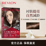 露华浓丽然3D染发剂 女士染发膏无刺激不伤发可盖白头发染发霜黑色锁色 33号深棕色