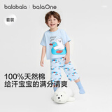 巴拉巴拉宝宝夏季纯棉短袖套装儿童家居服空调服小童睡衣童装衣服男童女童