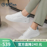 金利来（Goldlion）【春季焕新】男鞋时尚个性板鞋舒适系带休闲鞋55323073920A白42
