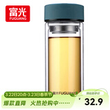 富光 男女士双层玻璃杯 高硼硅泡茶杯 茶水分离水杯带茶隔杯子500ml