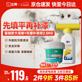 立邦墙面修补滚筒补墙膏防霉耐水翻新墙面修复内墙乳胶漆500g+2.5kg