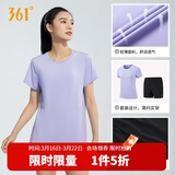 361°跑步运动套装女士夏季衣服新款休闲短袖短裤两件套662414001H-4