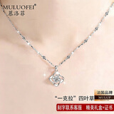 慕洛菲四叶草项链女款莫桑钻吊坠送老婆女友生日礼物2026新款轻奢高级感 四叶草项链白（七仓直发）