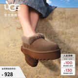 UGG秋季女士舒适茸茸毛鞋领厚底圆头休闲懒人毛毛鞋 1166733 DRKT | 深太妃糖棕色 37 鞋款偏小，建议拍大一码